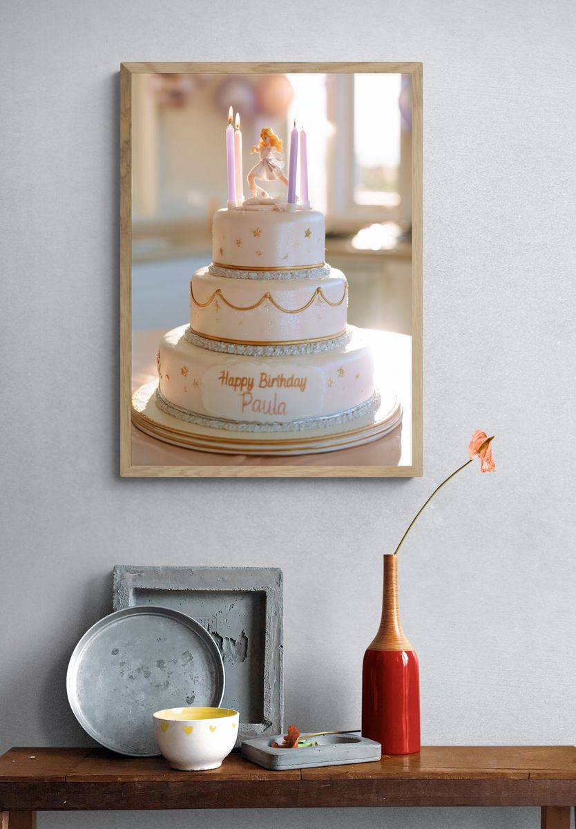 Birthday Cake Celebration Photography Poster. — room view 3