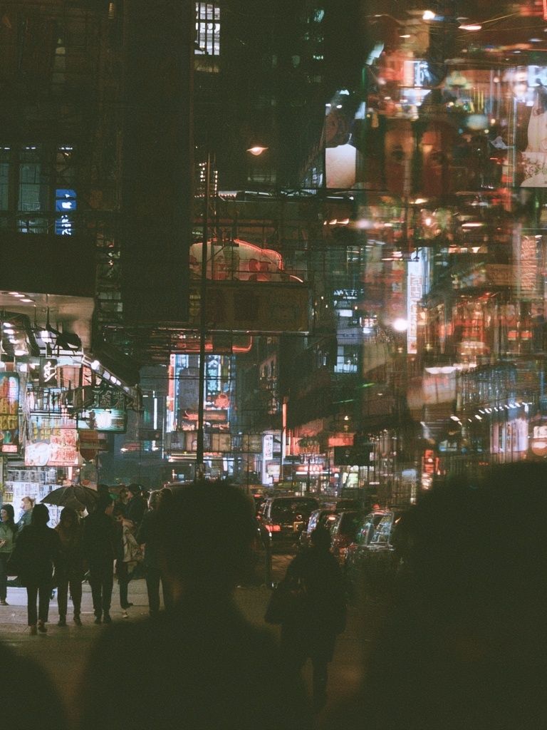 Neon City Night Street Photography Poster. poster — photography art