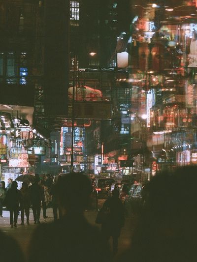 Neon City Night Street Photography Poster. poster