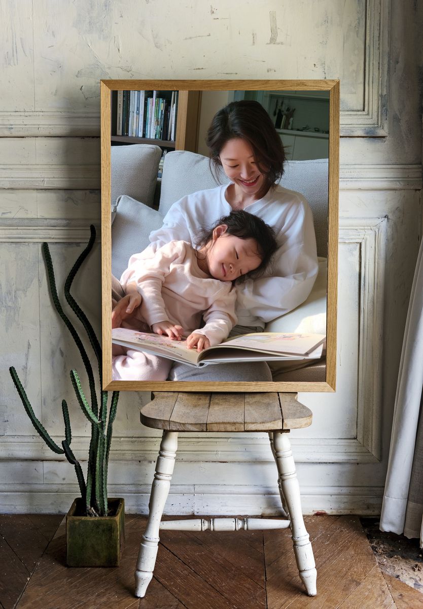 Mother and Child Reading Poster. — room view 1