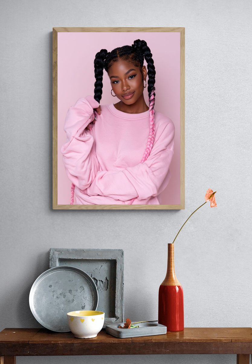 Pink Portrait Photography Poster. — room view 3