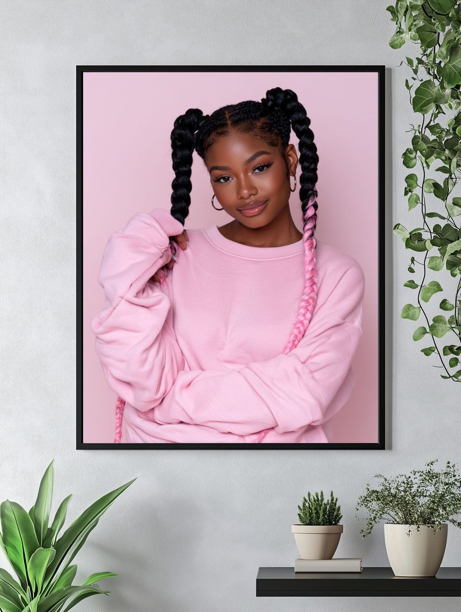 Pink Portrait Photography Poster. — room view 4