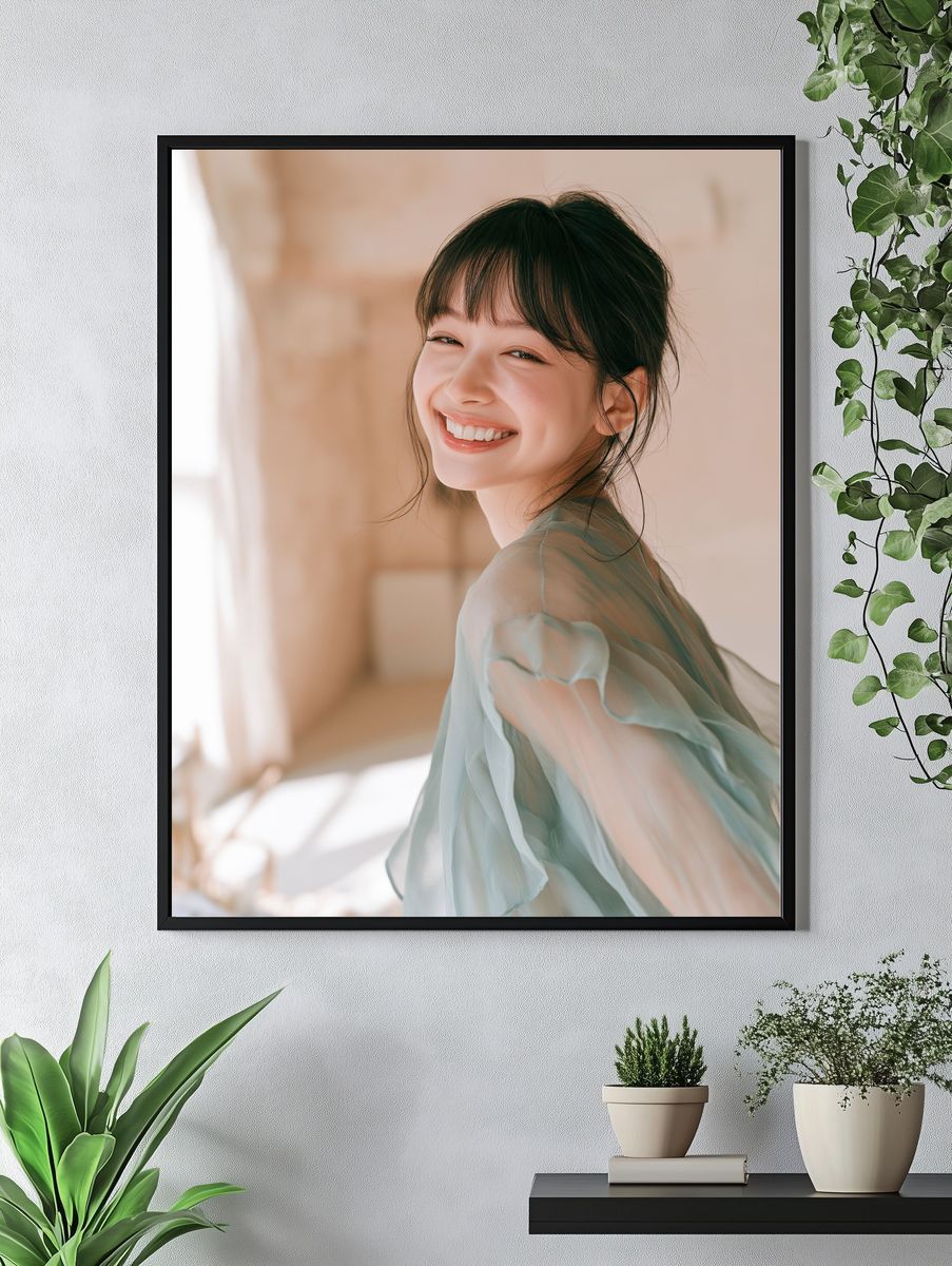 Smiling Portrait Photography Poster. — room view 4