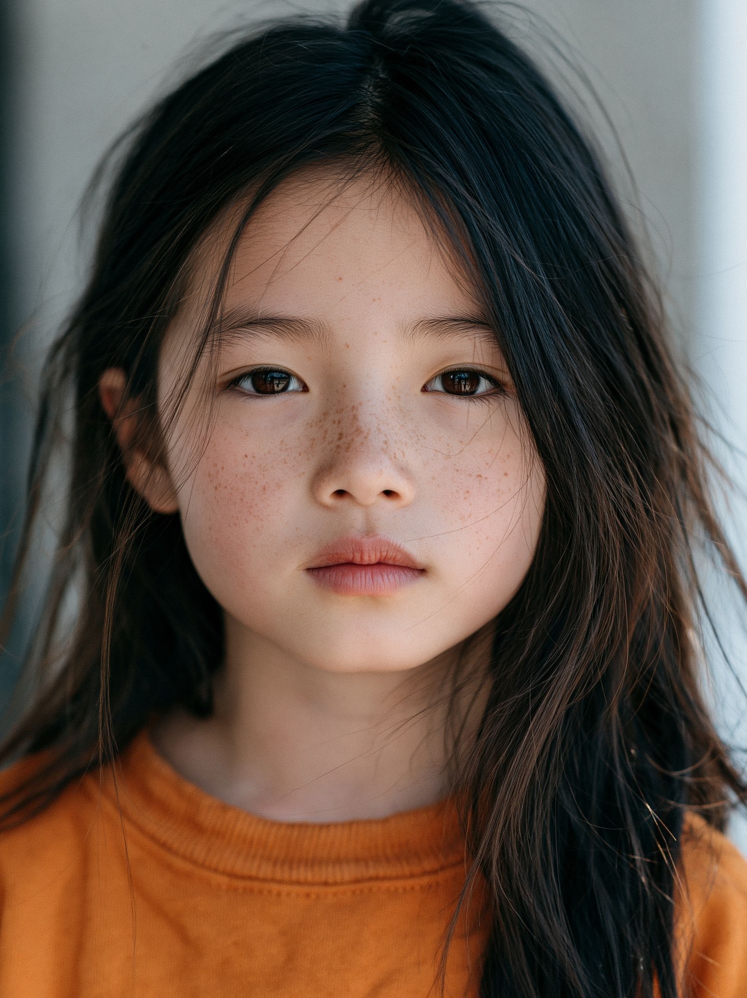 Freckled Girl Portrait Photography Poster. poster detail