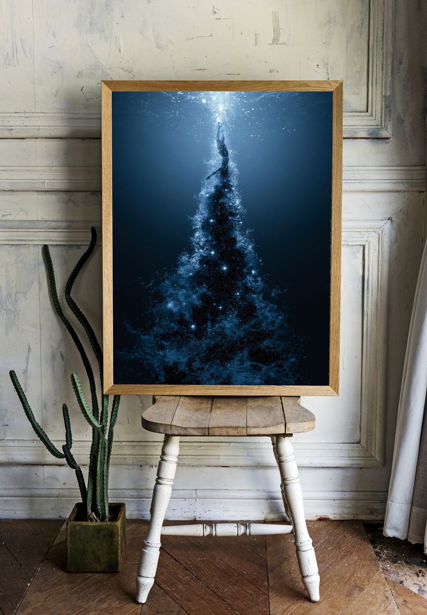 Underwater Ascension Photography Poster. — room view 1