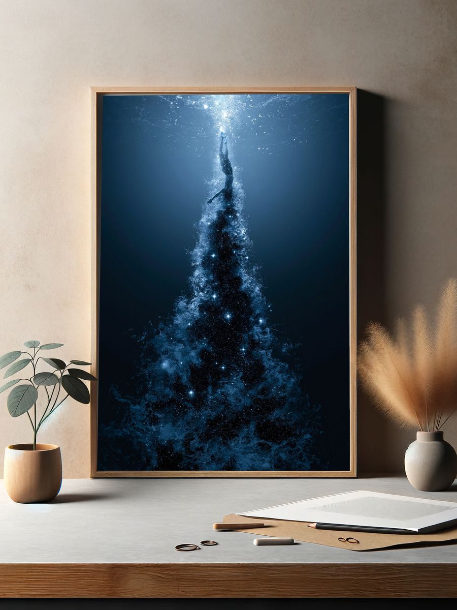 Underwater Ascension Photography Poster. — room view 2