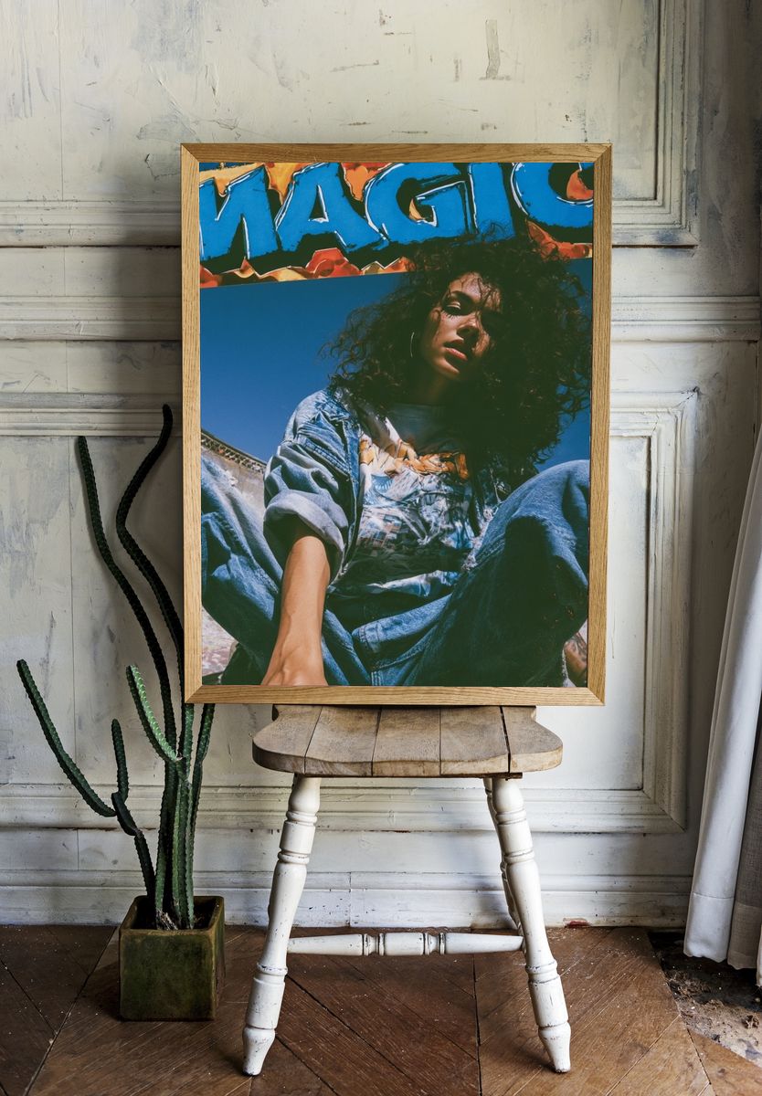 Urban Graffiti Portrait Photography Poster. — room view 1