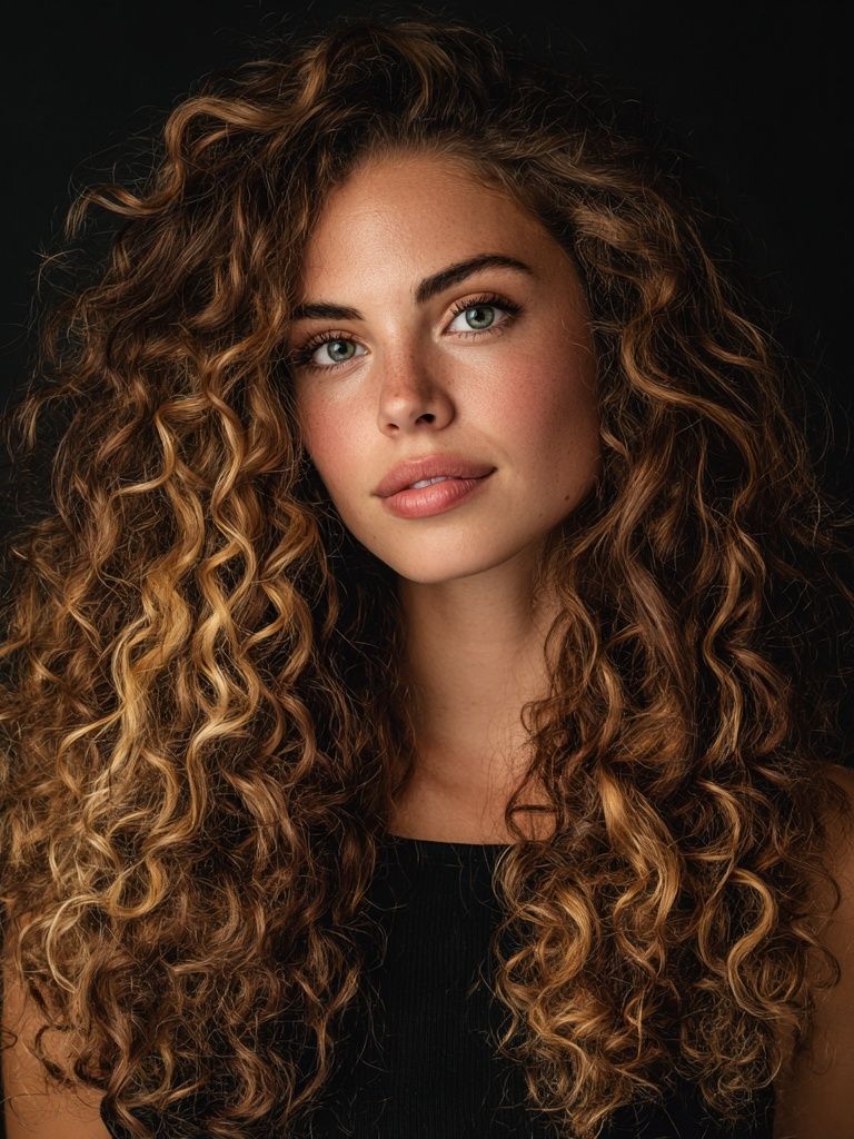 Curly Hair Portrait Poster. poster — photography art