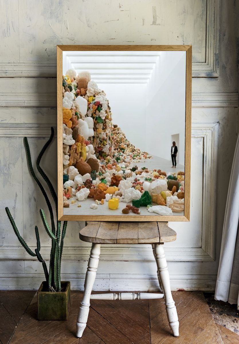 Plastic Waste Installation Photography Poster. room preview