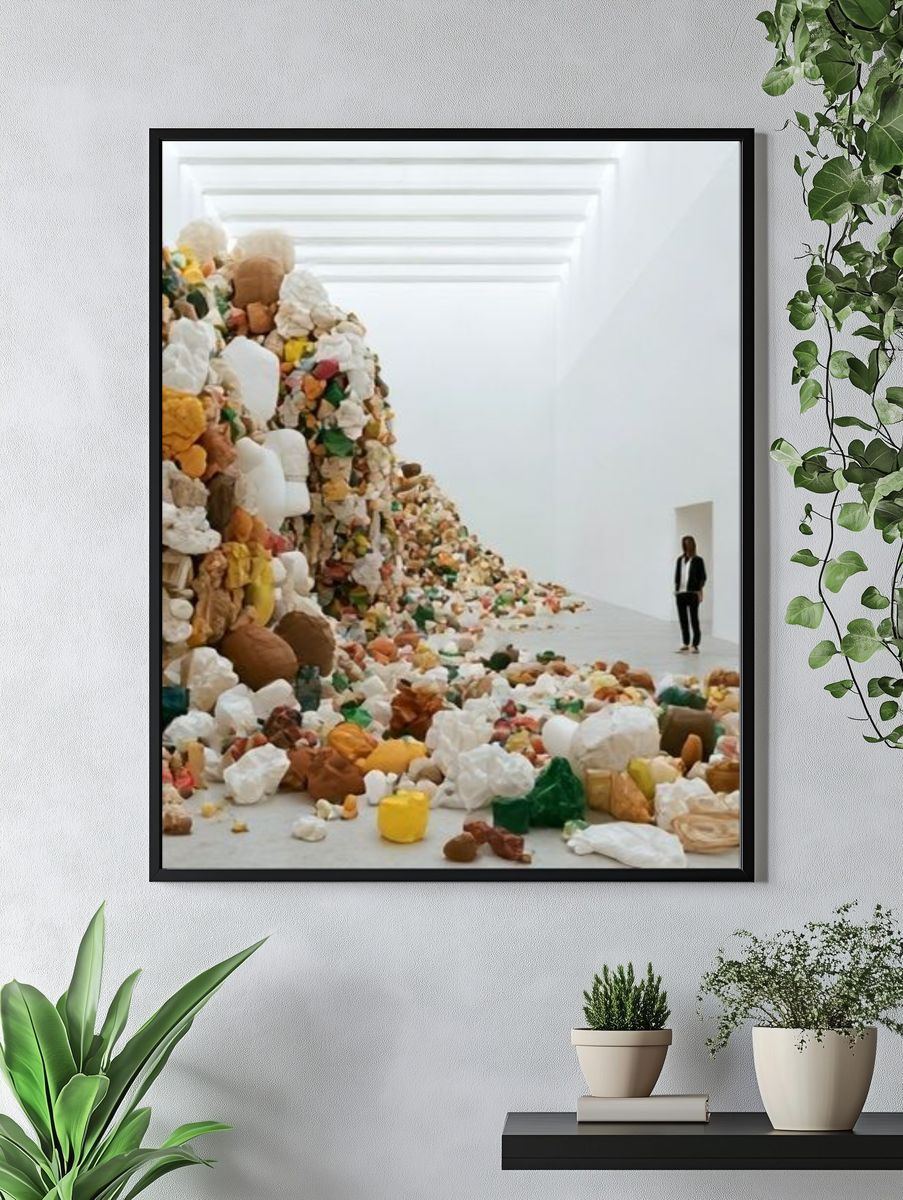 Plastic Waste Installation Photography Poster. — room view 4