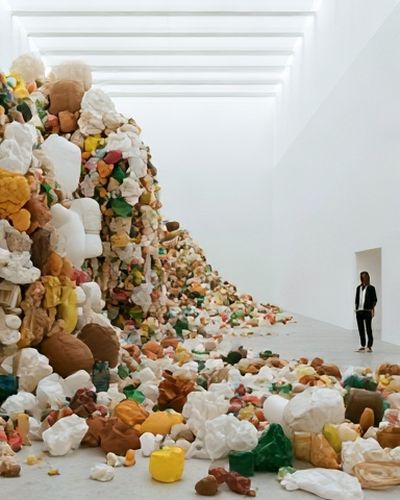 Plastic Waste Installation Photography Poster.