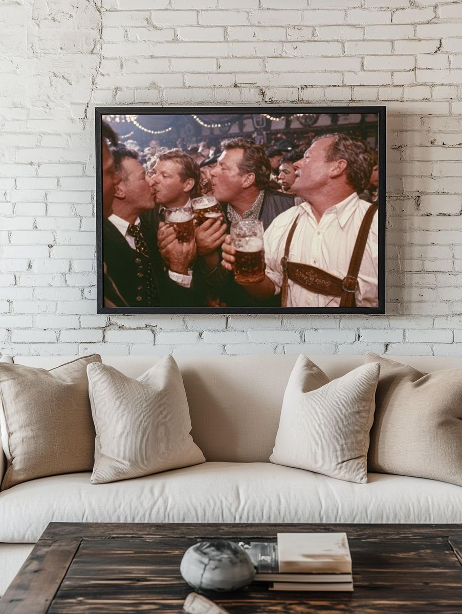 Beer Hall Kiss Photography Poster. room preview