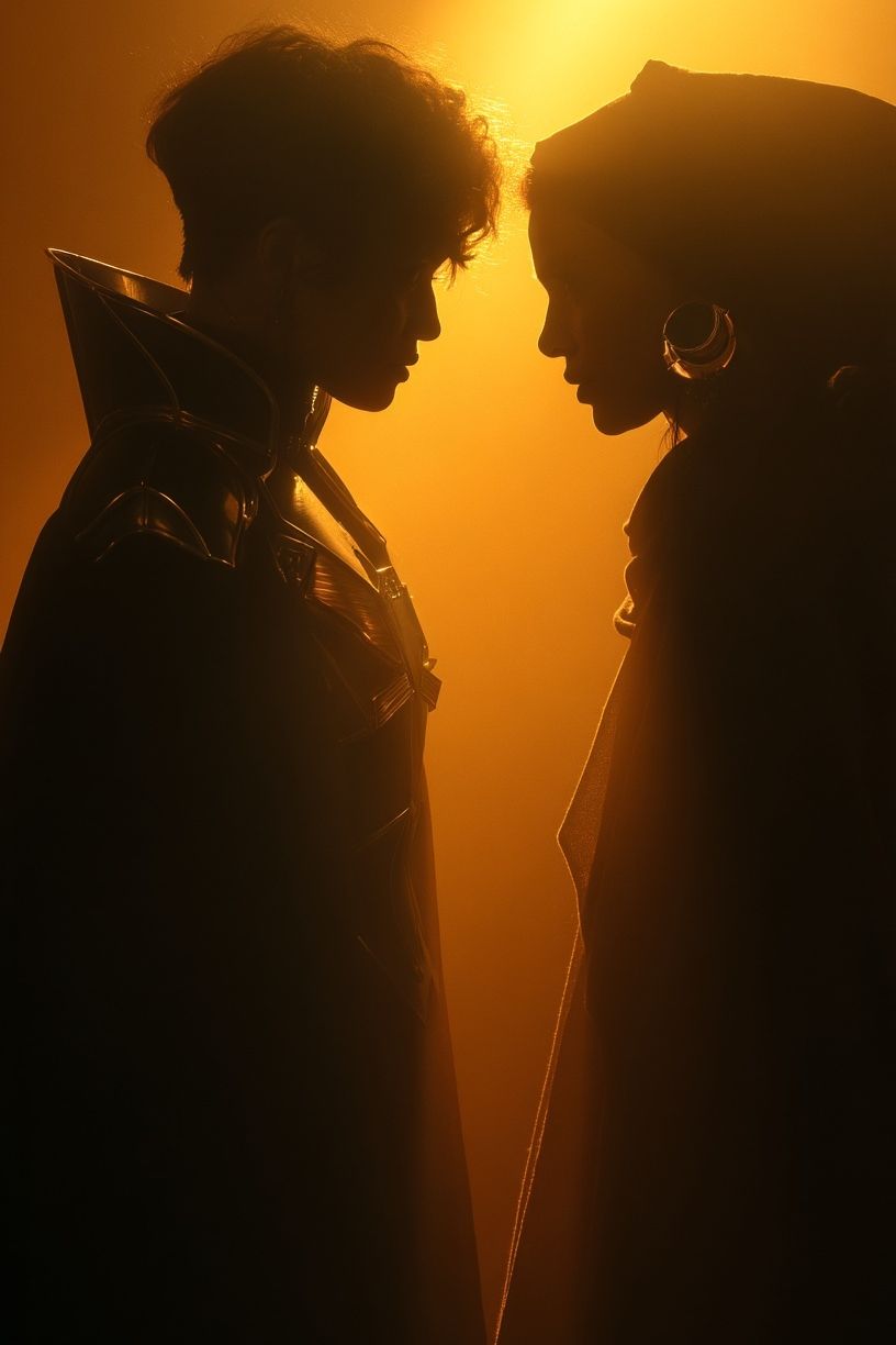 Cinematic Lovers Silhouette Poster. poster detail