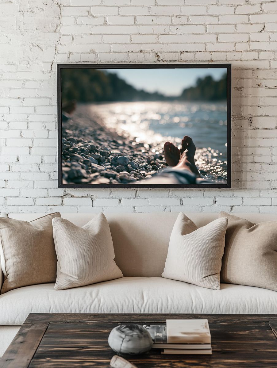 Lake Shore Relaxation Photography Poster. room preview