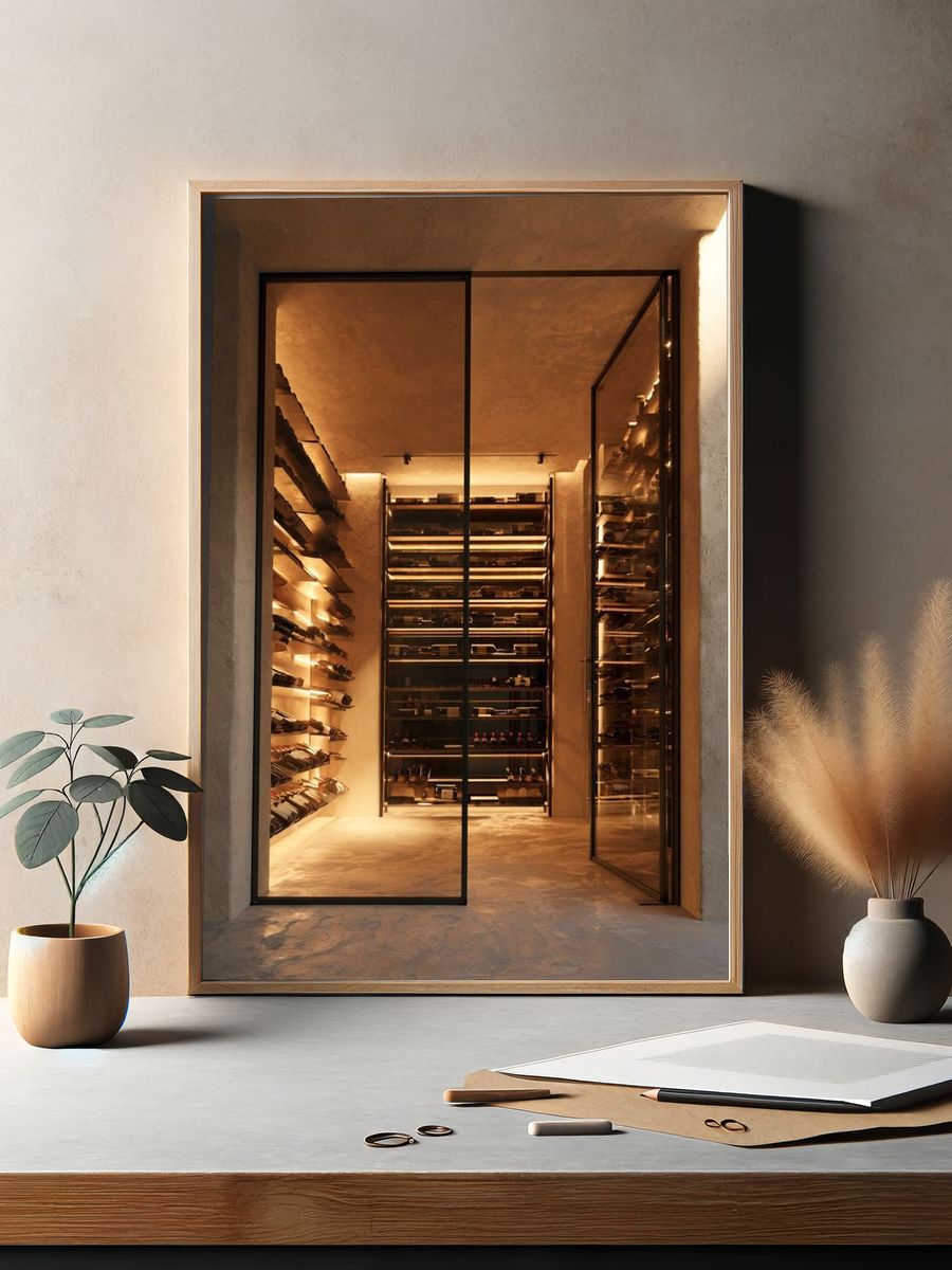 Luxury Wine Cellar Photography Poster. — room view 2