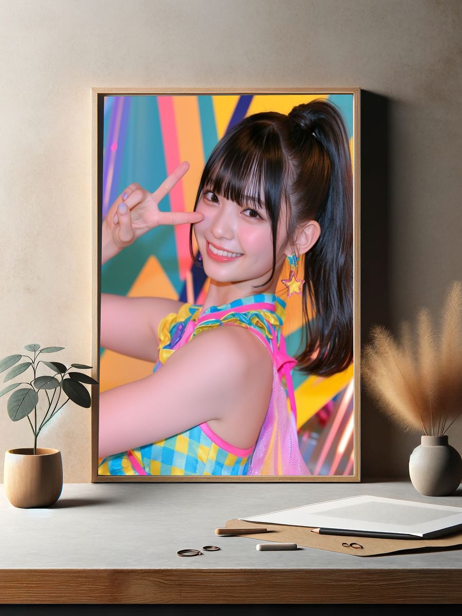 Smiling Idol Portrait Photography Poster. — room view 2