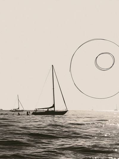 Sailboats at Sea Photography Poster. poster