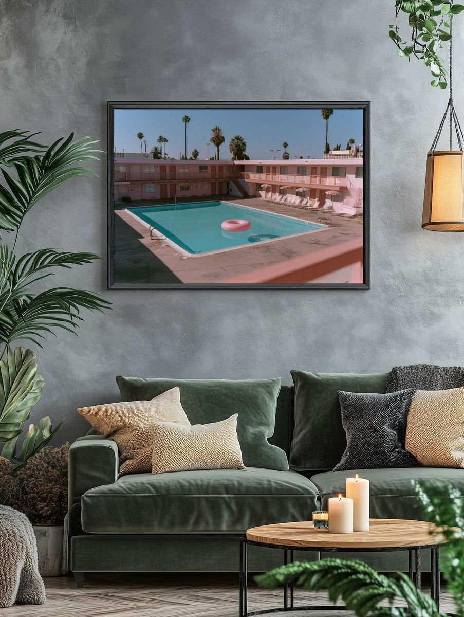 Pink Motel Pool Photography Poster. — room view 4