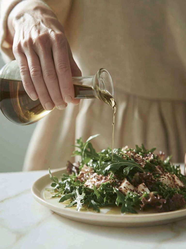 Olive Oil Salad Pour Photography Poster. poster — photography art
