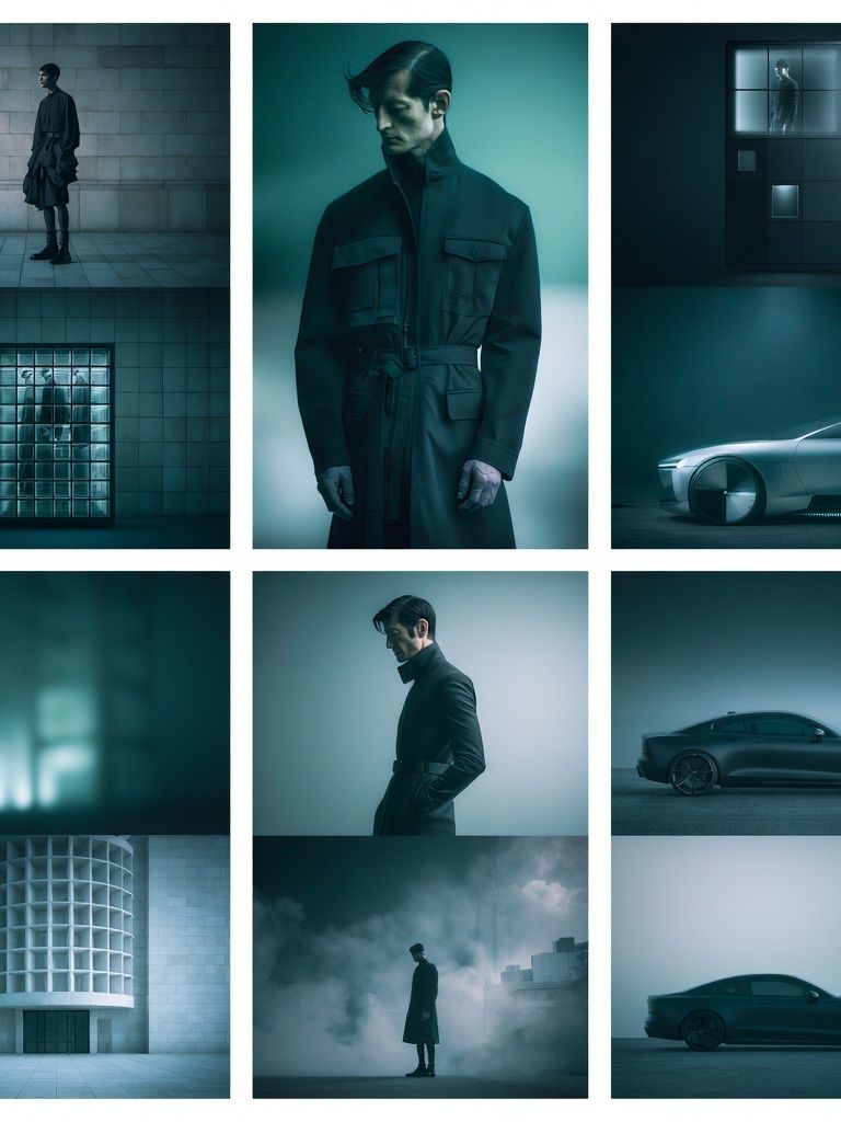 Neo-Noir Fashion Collage Poster. poster — photography art