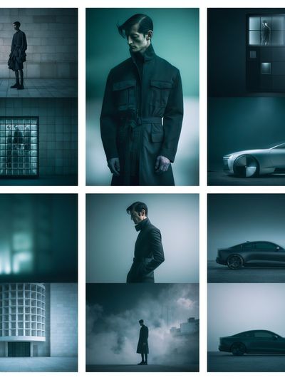 Neo-Noir Fashion Collage Poster. poster