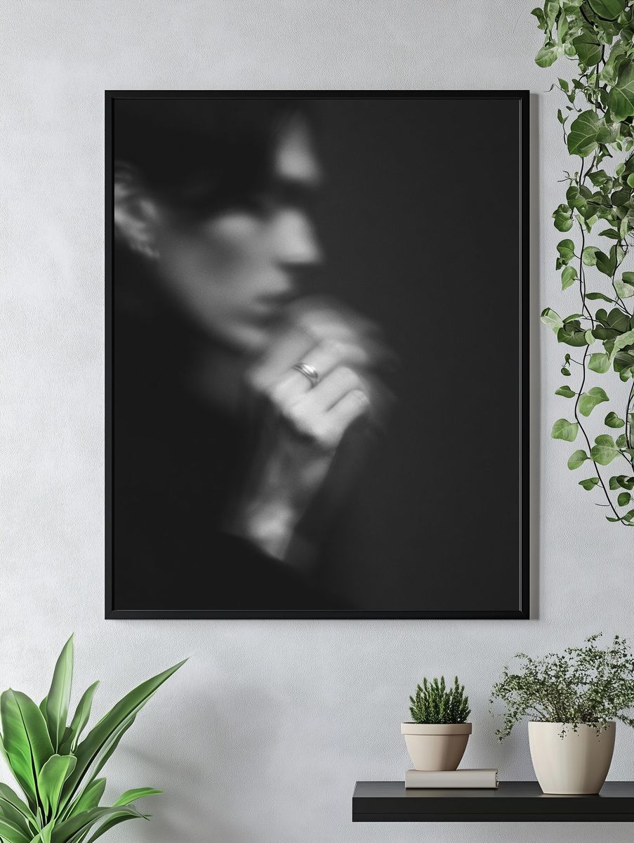 Blurred Portrait Photography Poster. — room view 4
