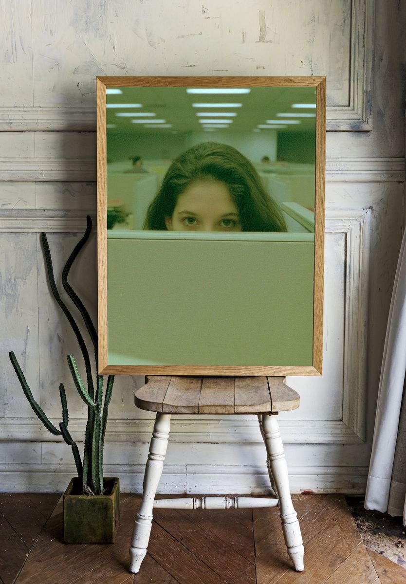 Office Cubicle Portrait Photography Poster. room preview