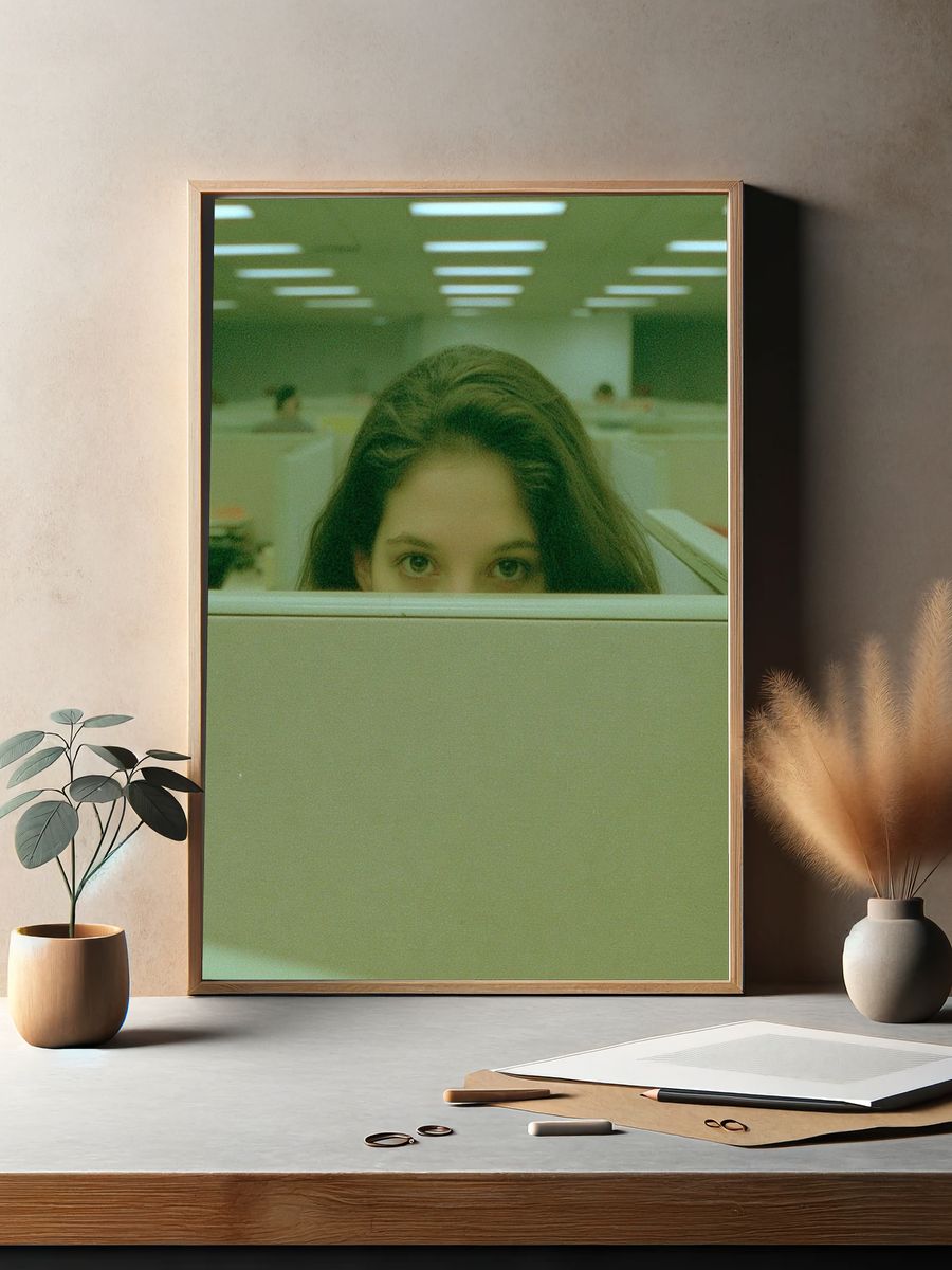 Office Cubicle Portrait Photography Poster. — room view 2
