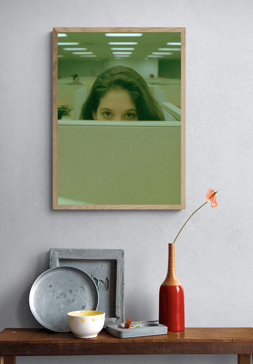 Office Cubicle Portrait Photography Poster. — room view 3