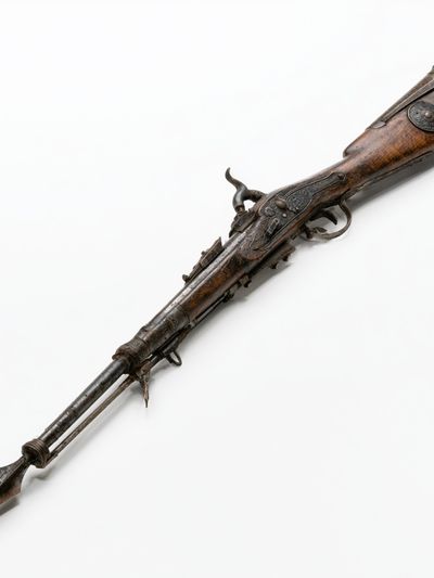 Antique Flintlock Rifle Photography Poster. poster print