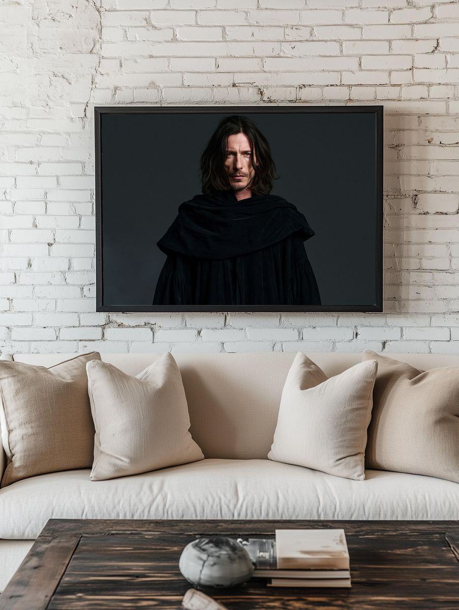 Dark Cloaked Portrait Photography Poster. — room view 1