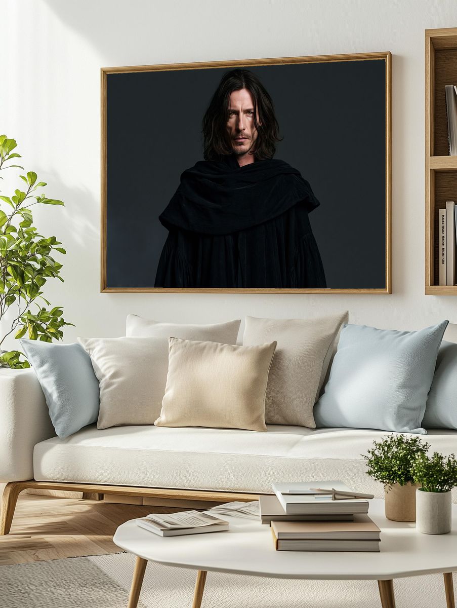 Dark Cloaked Portrait Photography Poster. — room view 2