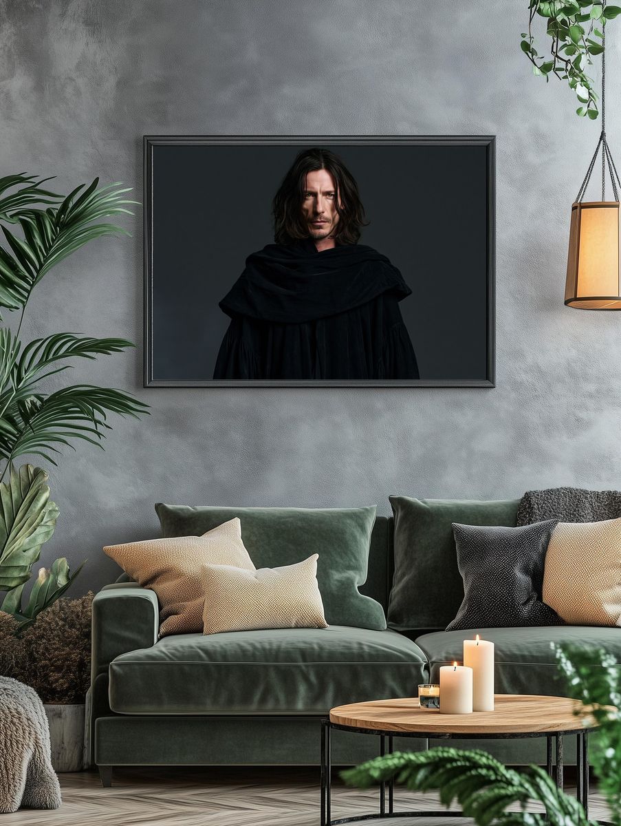 Dark Cloaked Portrait Photography Poster. — room view 4