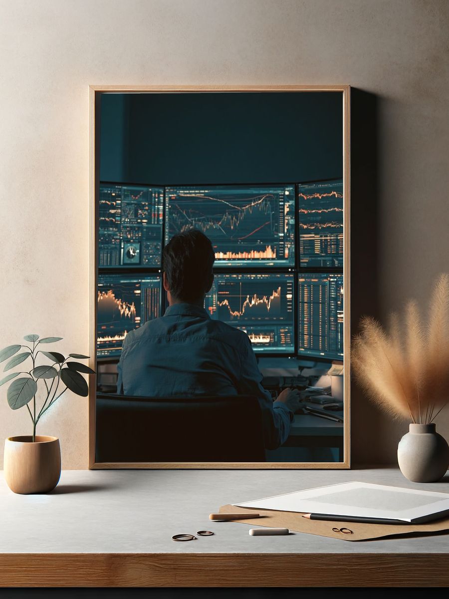 Trading Desk Photography Poster. — room view 2