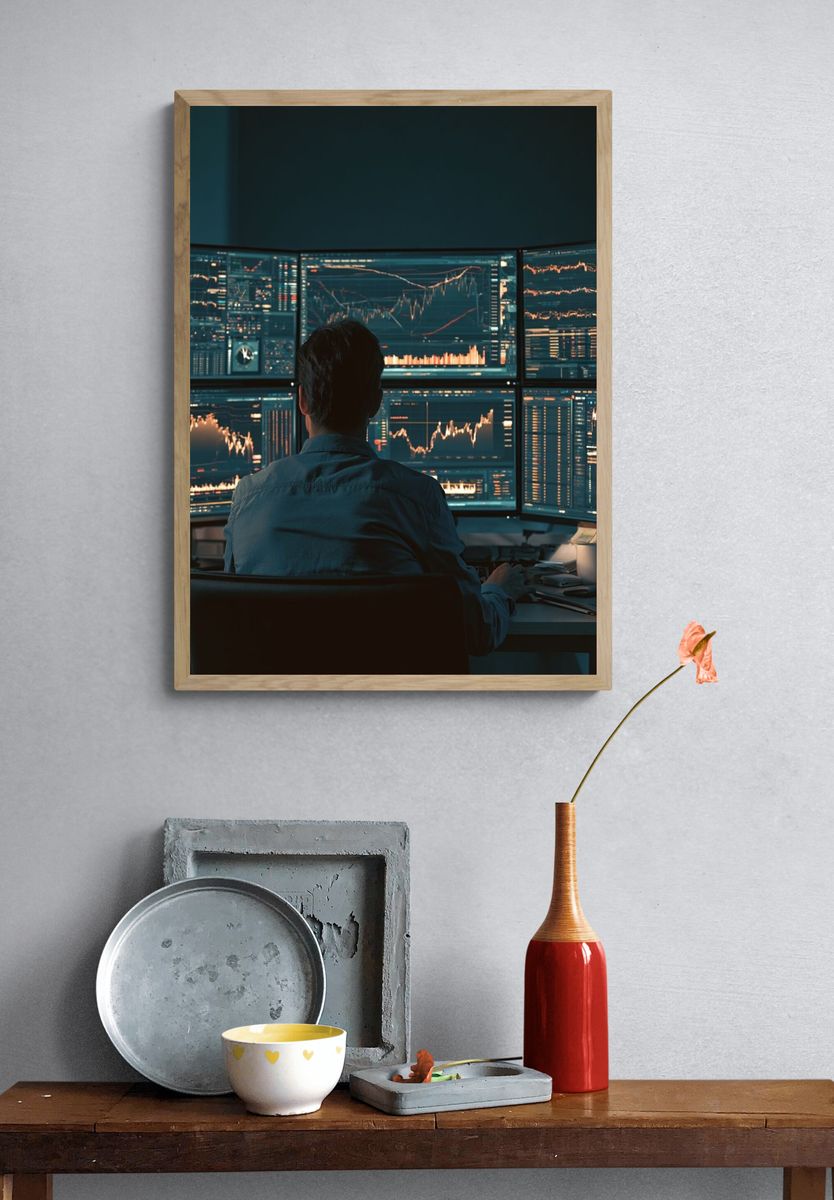 Trading Desk Photography Poster. — room view 3