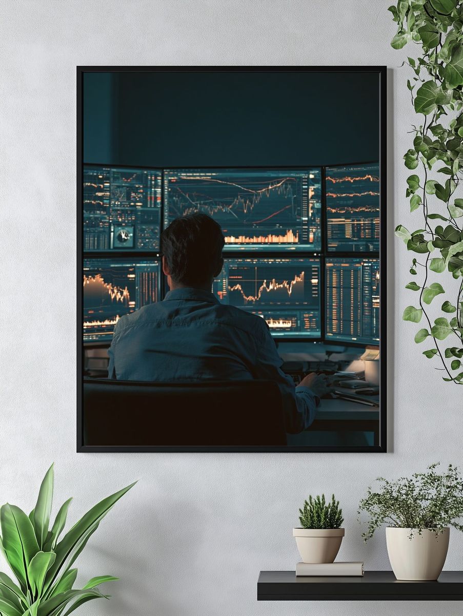 Trading Desk Photography Poster. — room view 4
