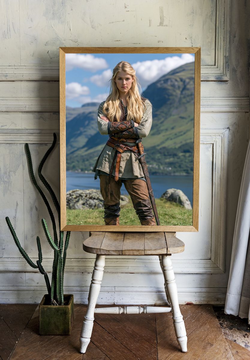 Fantasy Warrior Portrait Print. — room view 1