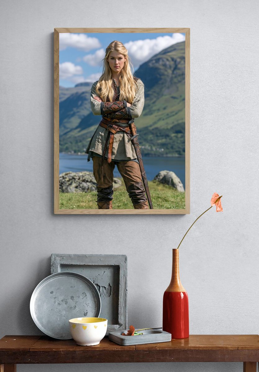 Fantasy Warrior Portrait Print. — room view 3