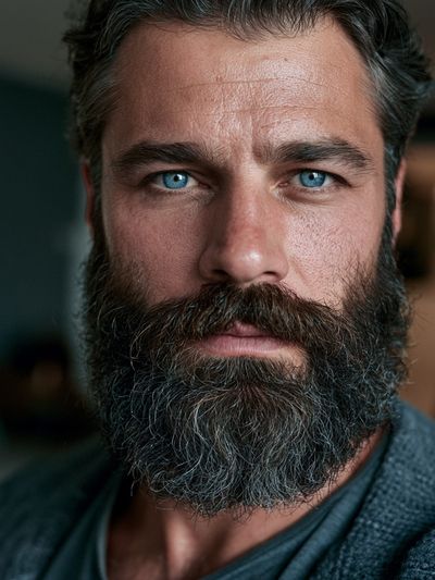 Bearded Man Portrait Photography Poster. poster