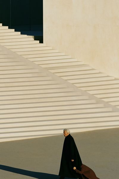 Minimalist Stairway Scene Photography Poster. poster