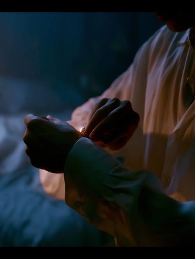 Intimate Hands at Dusk Photography Poster. poster