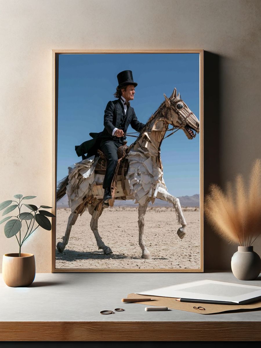 Surreal Horse Rider Photography Poster. — room view 2