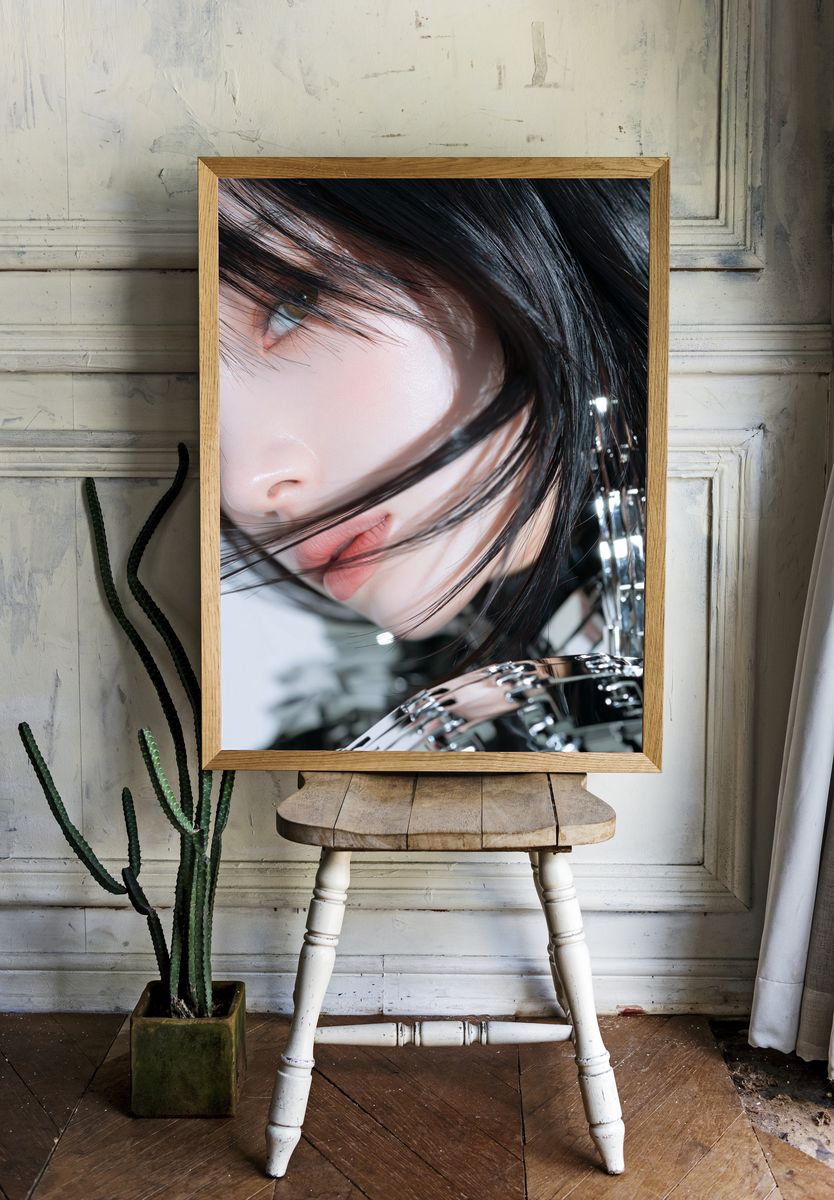 Cyberpunk Portrait — Photography Print. — room view 1