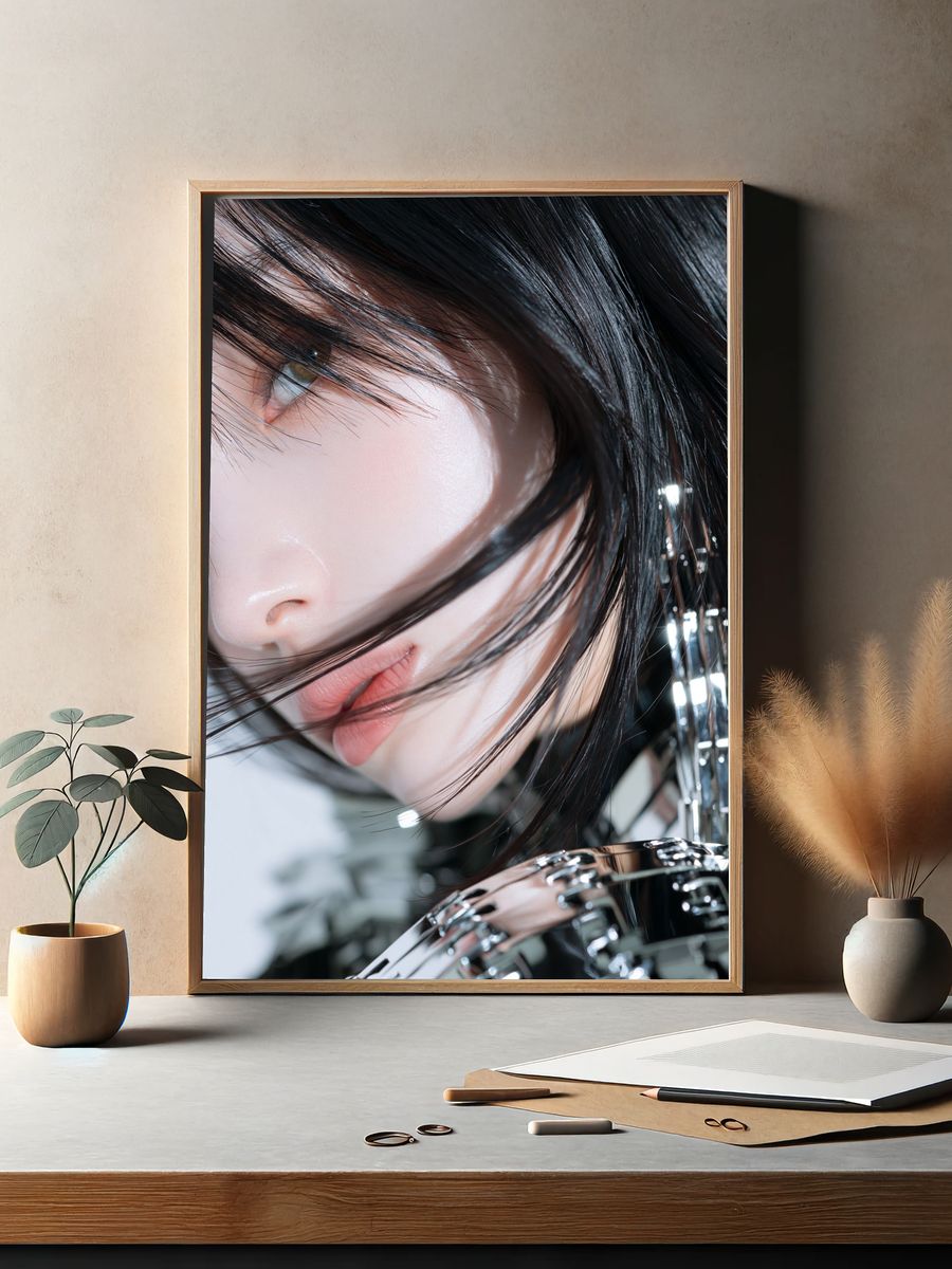 Cyberpunk Portrait — Photography Print. — room view 2