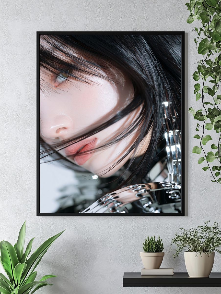 Cyberpunk Portrait — Photography Print. — room view 4