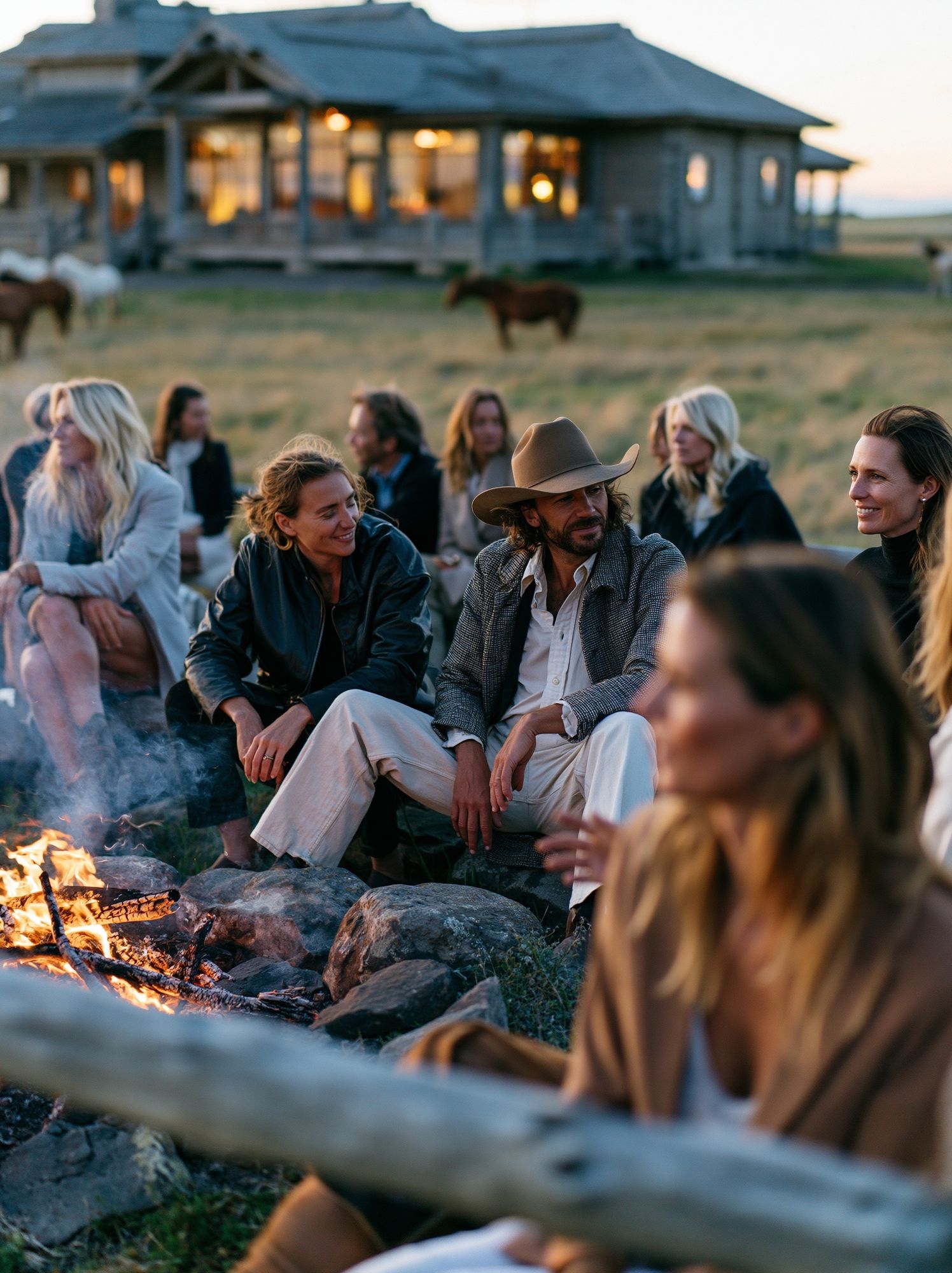 Ranch Fire Circle Photography Poster. poster — photography art