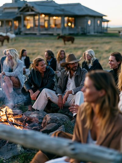 Ranch Fire Circle Photography Poster. poster