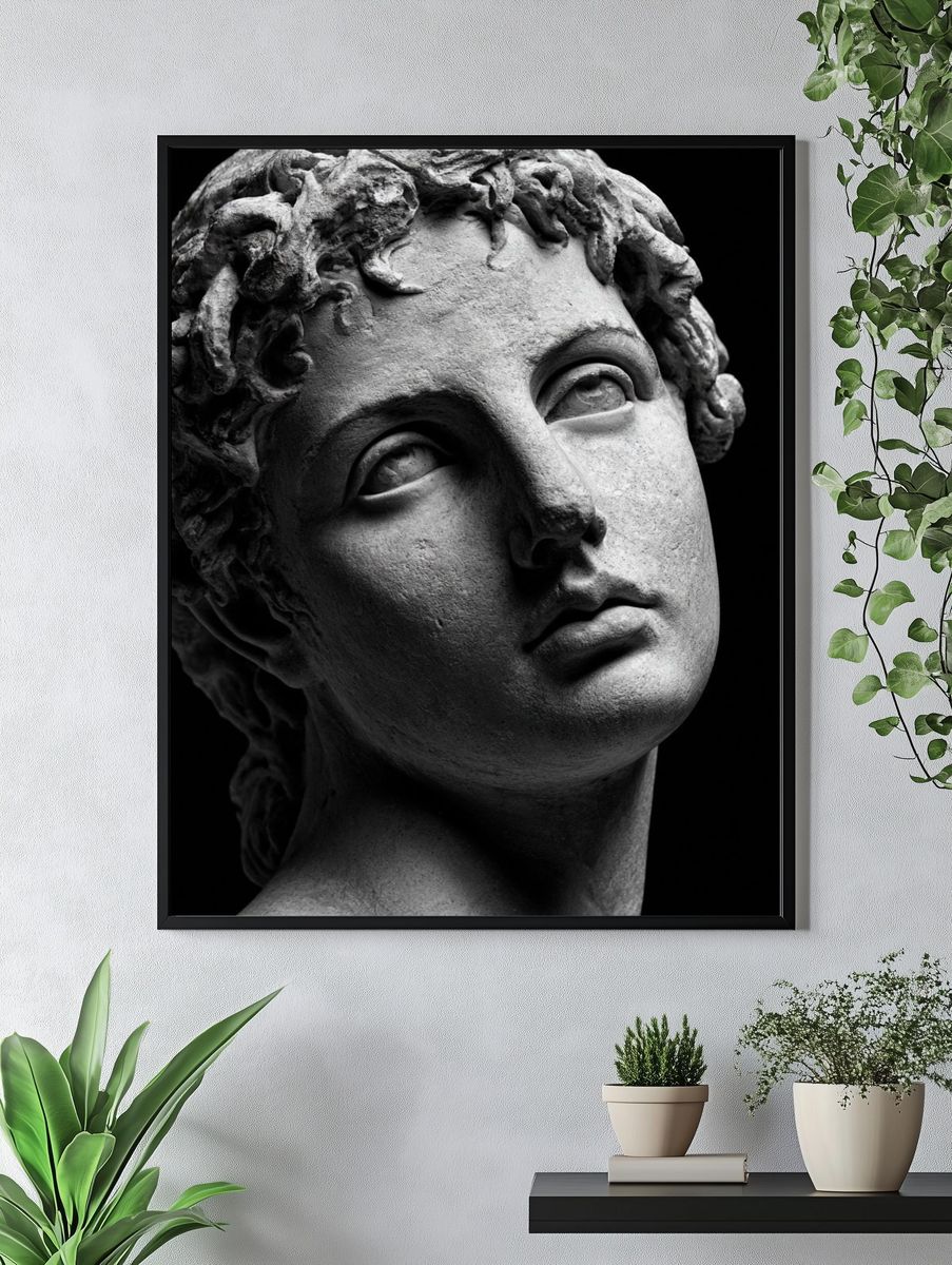 Classical Marble Bust Photography Poster. — room view 4