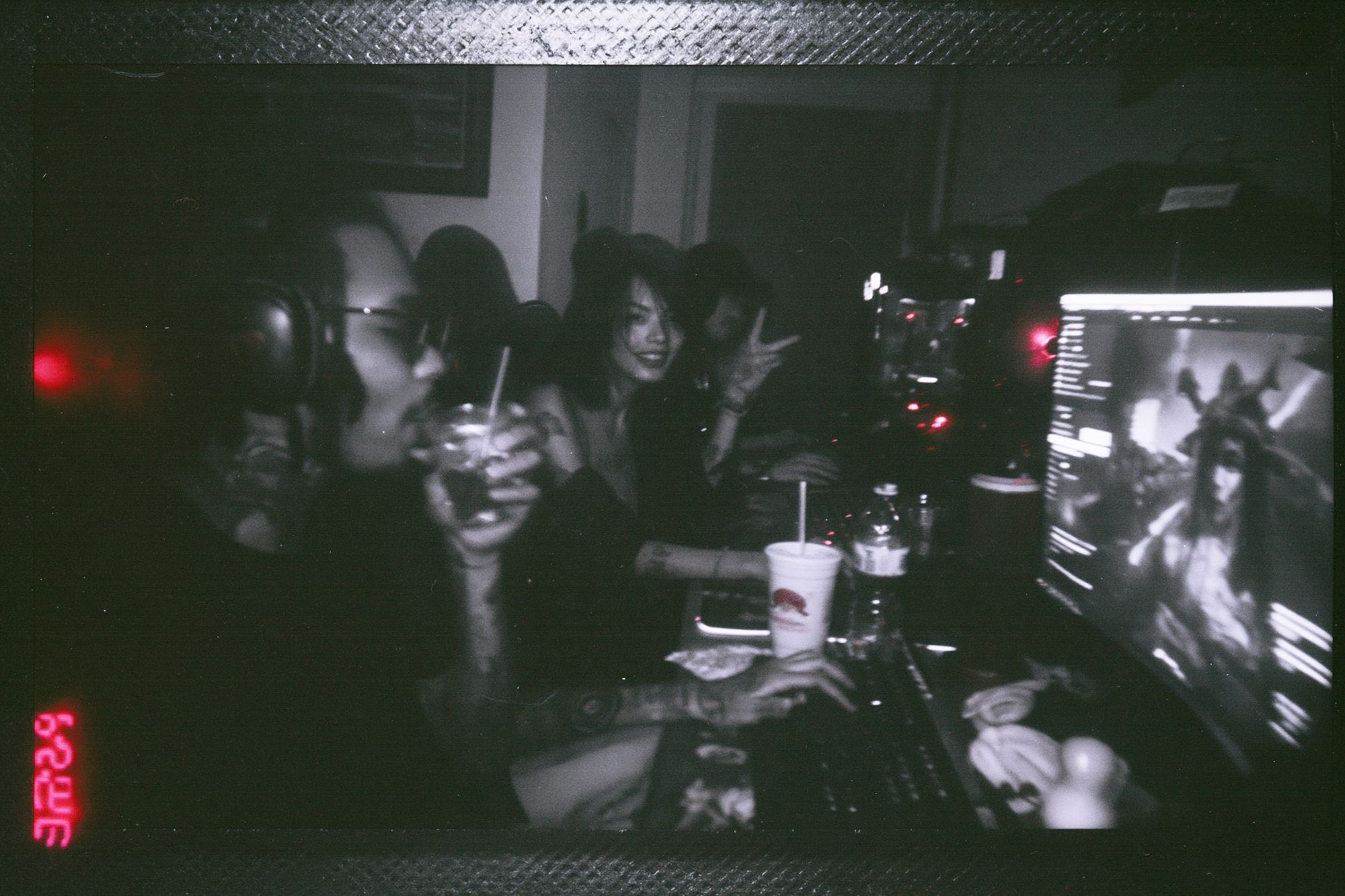 Grainy Night Club Scene Photography Poster. poster detail