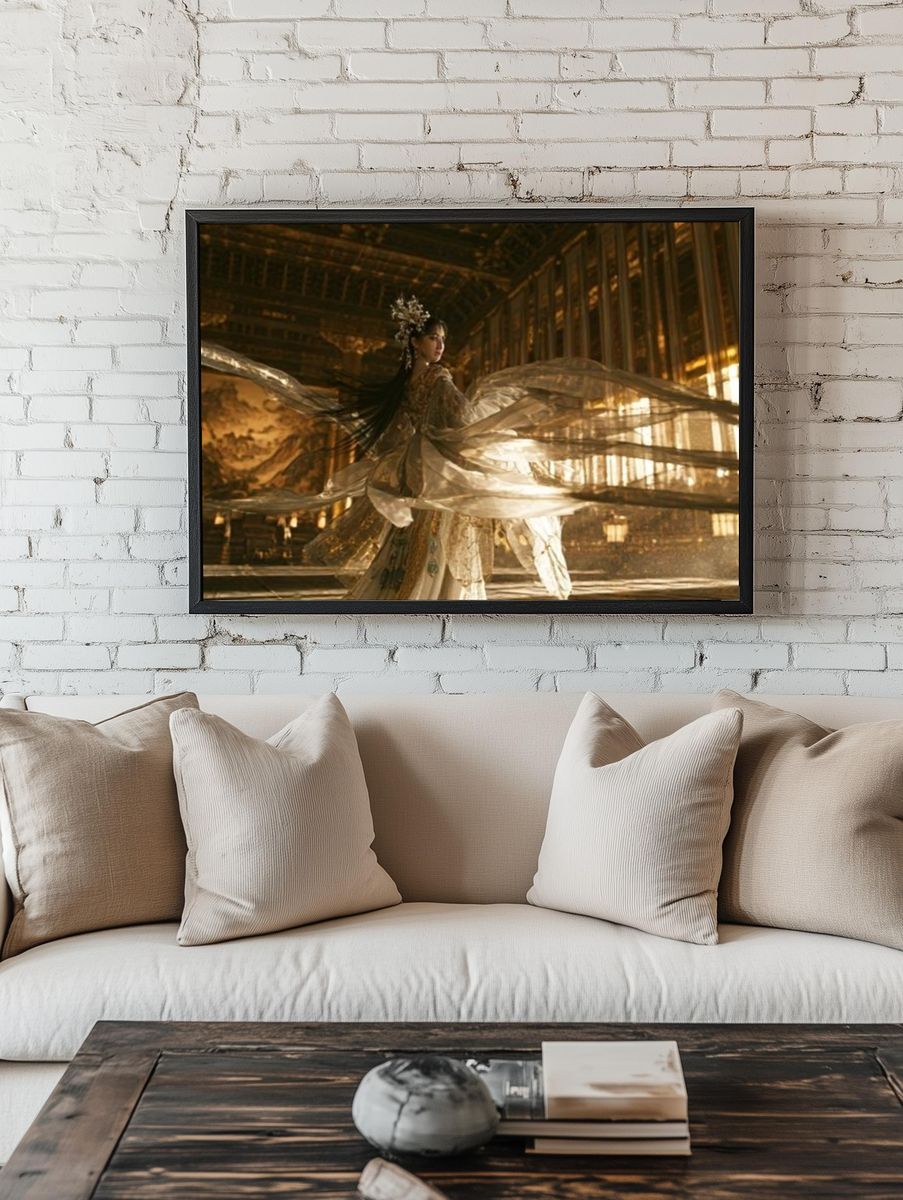 Golden Palace Dancer Photography Poster. — room view 1